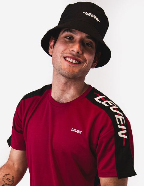 Playera Leven Asteroid Runner Guinda