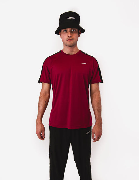 Playera Leven Asteroid Runner Guinda